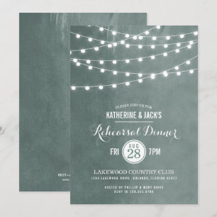 Invitación a la cena de ensayo de luces de cadena