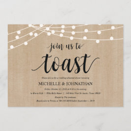 Invitación a la cena de ensayo de luces de cadena