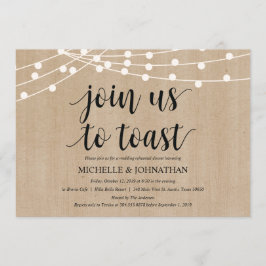 Invitación a la cena de ensayo de luces de cadena