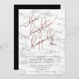 Invitación a la cena de ensayo de mármol negro con