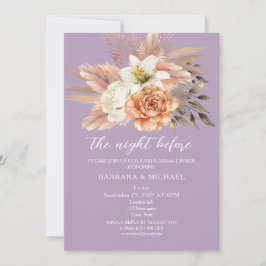 Invitación a la cena de ensayo de melocotón rústic