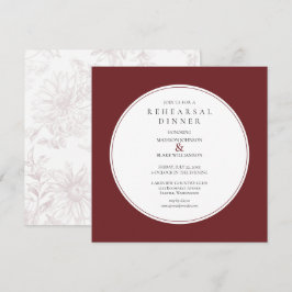 Invitación a la cena de ensayo de Moda floral de B