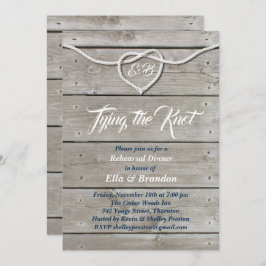 Invitación a la cena de ensayo de monograma náutic