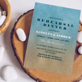 Invitación a la cena de ensayo de ormbre de playa
