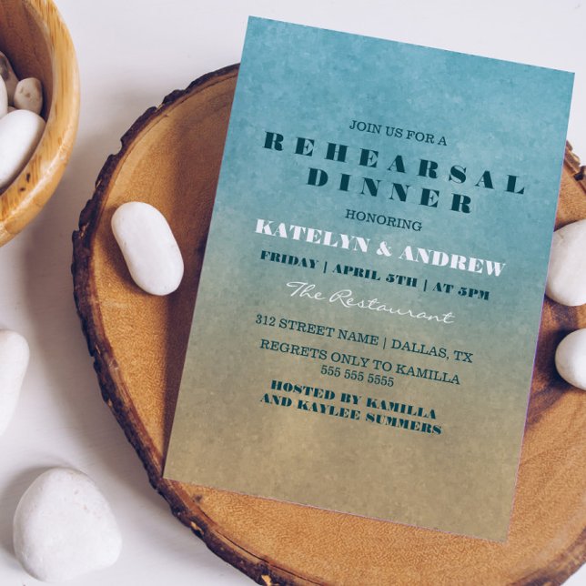 Invitación a la cena de ensayo de ormbre de playa (Subido por el creador)