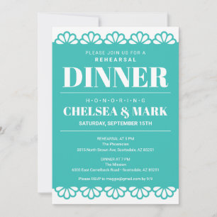 Invitación a la cena de ensayo de Papel Picado