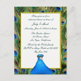 Invitación a la cena de ensayo de pavo real