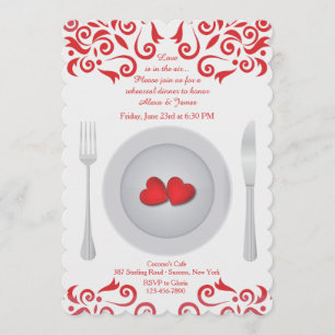 Invitación a la cena de ensayo de platillos