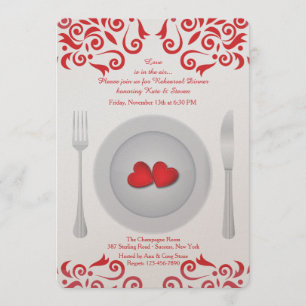 Invitación a la cena de ensayo de platillos