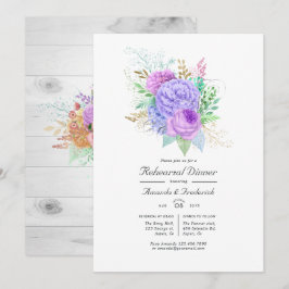 Invitación a la cena de ensayo de primavera floral