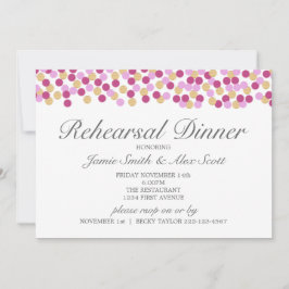 Invitación a la cena de ensayo de punto de polka m