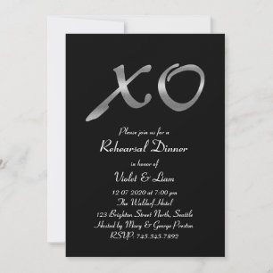 Invitación a la cena de ensayo de Silver XO