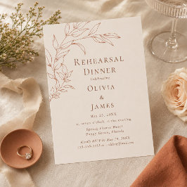 Invitación a la cena de ensayo de Terracota Marfil