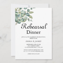 Invitación a la cena de ensayo de vegetación sofis