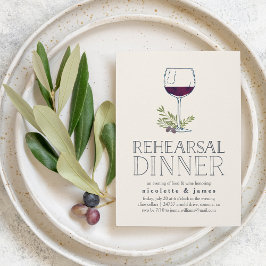 Invitación a la cena de ensayo de vinos