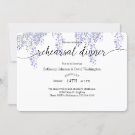 Invitación a la cena de ensayo de Wisteria