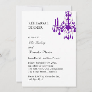 Invitación a la cena de ensayo del Gran Salón de B