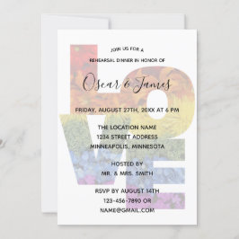 Invitación a la cena de ensayo del mismo sexo con 