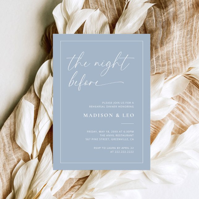 Invitación a la cena de ensayo Dusty Blue (Subido por el creador)