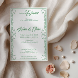 Invitación a la cena de ensayo elegante - Rosa Ver