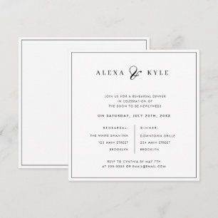 Invitación a la cena de ensayo en la plaza blanca 