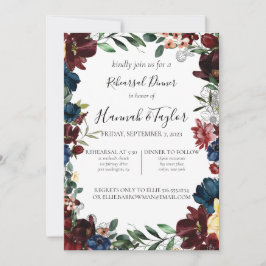 Invitación a la cena de ensayo floral de la Marina