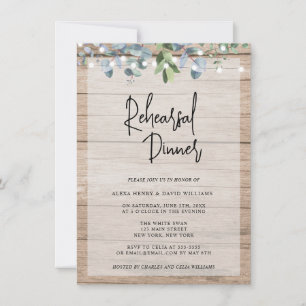 Invitación a la cena de ensayo floral de luces rus