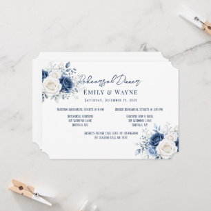 Invitación a la cena de ensayo floral de Navidad e
