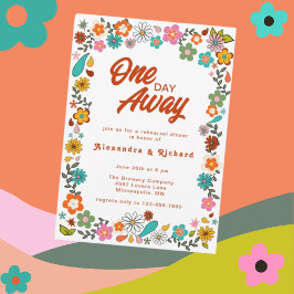 Invitación a la cena de ensayo floral inspirada en
