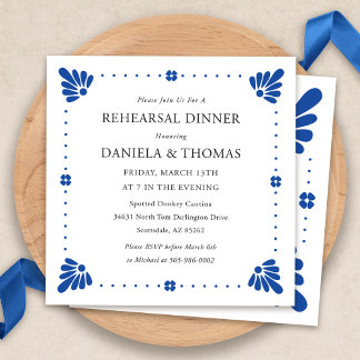 Invitación a la cena de ensayo mexicano Talavera
