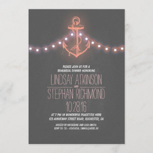 invitación a la cena de ensayo náutico de pizarra