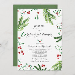 Invitación a la cena de ensayo para Navidades