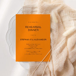 Invitación a la cena de ensayo QR Naranja de otoño
