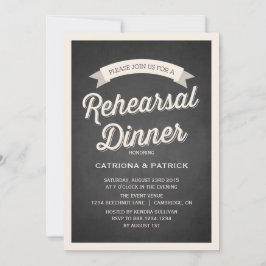 Invitación a la cena de ensayo rústico con guión r