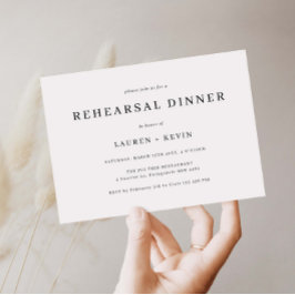 Invitación a la cena de ensayo simple minimalista