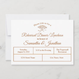 Invitación a la cena de ensayo tradicional victori