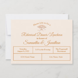 Invitación a la cena de ensayo tradicional victori