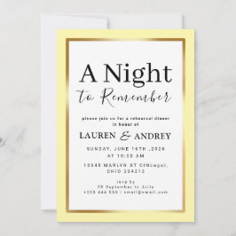 Invitación a la Cena de Ensayo: Una Noche para Rec