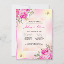 Invitación a la cena de ensayo Vibrante Rosa y Dor