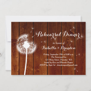 Invitación a la cena de ensayos florales y de made