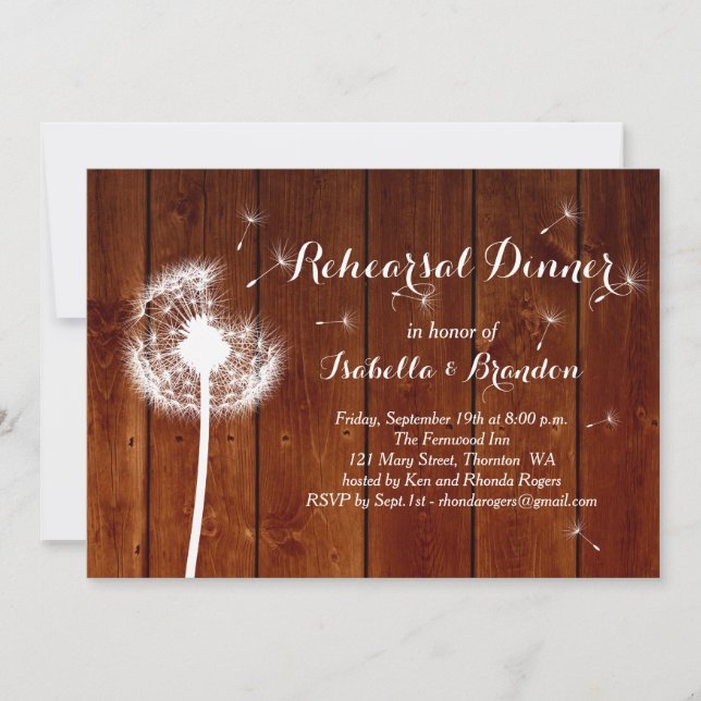 Invitación a la cena de ensayos florales y de made (Anverso)