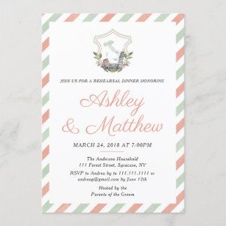 Invitación a la cena de Escudo italiano