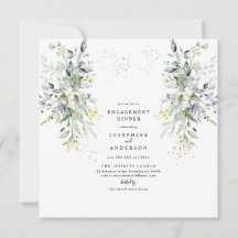 Invitación a la cena de Eucalyptus Engagement