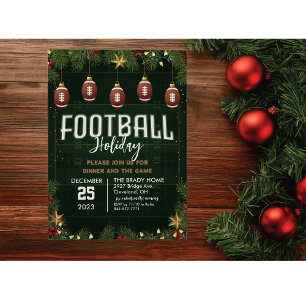 Invitación a la cena de feriado de fútbol