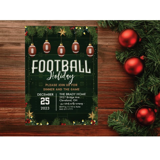 Invitación a la cena de feriado de fútbol (Subido por el creador)