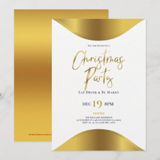 Invitación a la cena de fiesta de tipografía de Na