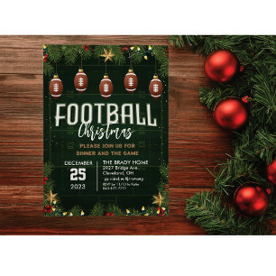 Invitación a la cena de Fiestas Navidades de fútbo