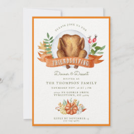 Invitación a la cena de Friendsding Watercolor Tur