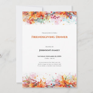 Invitación a la Cena de Friendsgiving