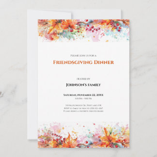 Invitación a la Cena de Friendsgiving